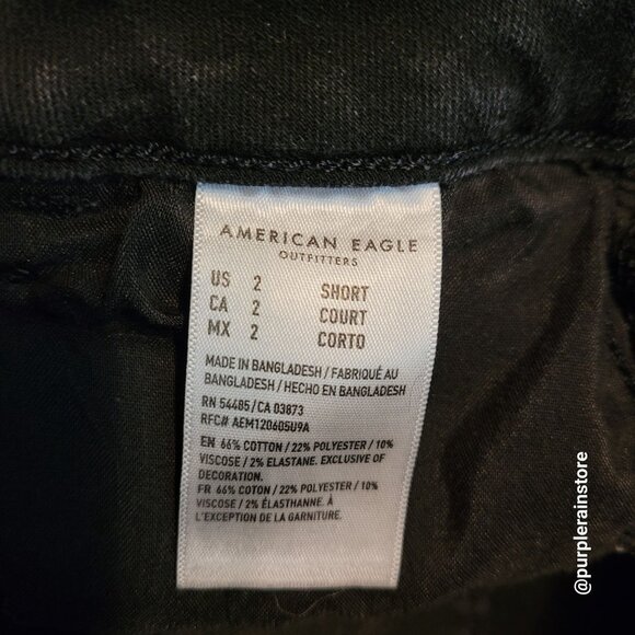 American Eagle Jeans 2 S Jegging Highest Rise Next Level Stretch Black Wash - Picture 6 of 12